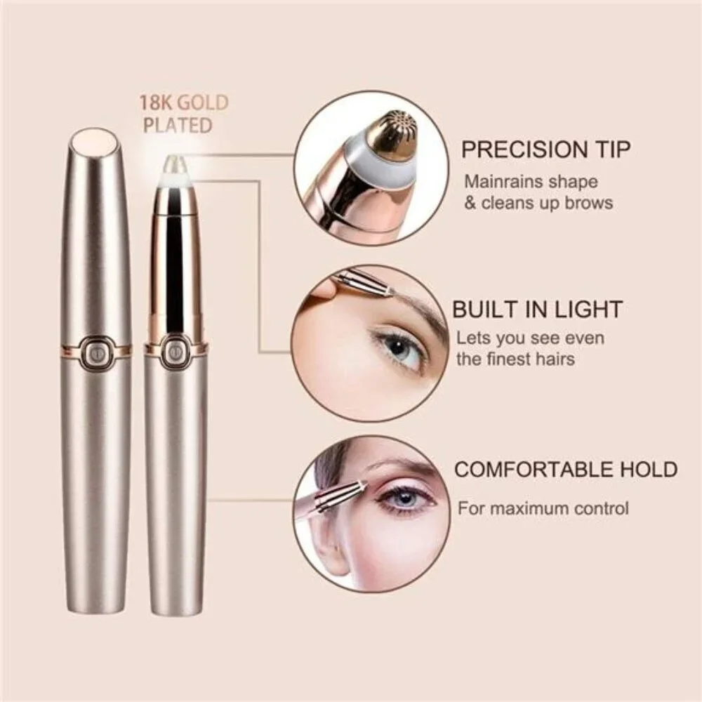 Eyebrow Hair Remover, SiKii Painless-Precision Eyebrow Trimmer Brows Epilator